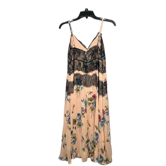 NWT ASOS Maternity Floral Slip Dress with Black Lace - Picture 3 of 15